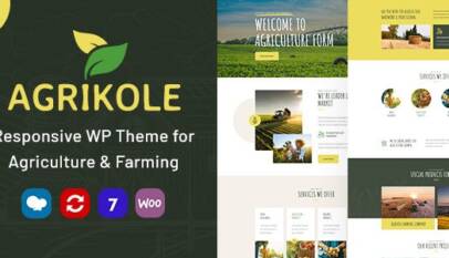 Agrikole v1.12 - Responsive WordPress Theme for Agriculture & Farming