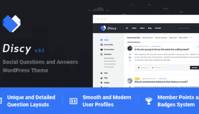 Discy v5.3 - Social Questions and Answers WordPress Theme